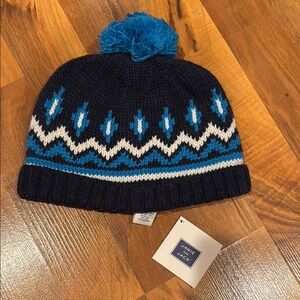 Janie and Jack cold weather beanie hat blue‎ size 12/24 months